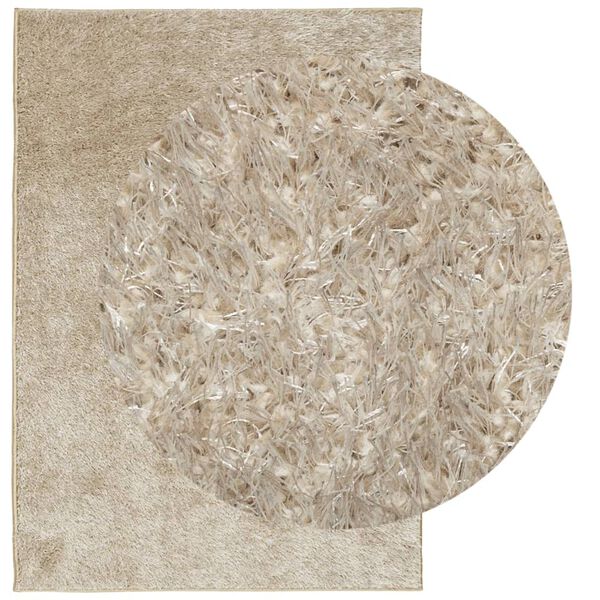 vidaXL Tappeto a Pelo Lucido Lungo ISTAN Effetto Beige 160x230 cm
