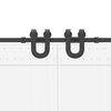 vidaXL Kit di Binari per Porte Scorrevoli 366 cm Acciaio Nero