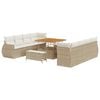 vidaXL Set Divano da Giardino 11 pz Beige polyrattan