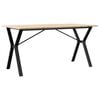 vidaXL Tavolo da Pranzo Telaio a Y 140x80x75 cm Legno Pino e Acciaio