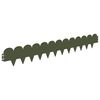 vidaXL Bordura per Prato 10 pcs 103 x 15 cm Acciaio Verde Oliva