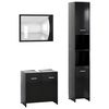 vidaXL Set Mobili da Bagno 3 pz Nero in Truciolato