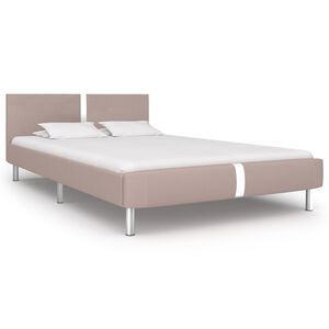 vidaXL Giroletto senza Materasso Cappuccino in Similpelle 140x200 cm