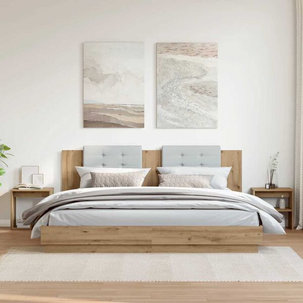 vidaXL Comodini 2pz Rovere Artigianale 40x30x40 cm in Truciolato