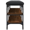 vidaXL Panca Porta Scarpe Rovere Marrone 82x32x47cm Legno Multistrato