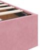 vidaXL Struttura letto con materasso con materasso 2 pcs Rosa Velluto