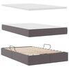 vidaXL Letto con contenitore e materasso Grigio 120 x 190 cm