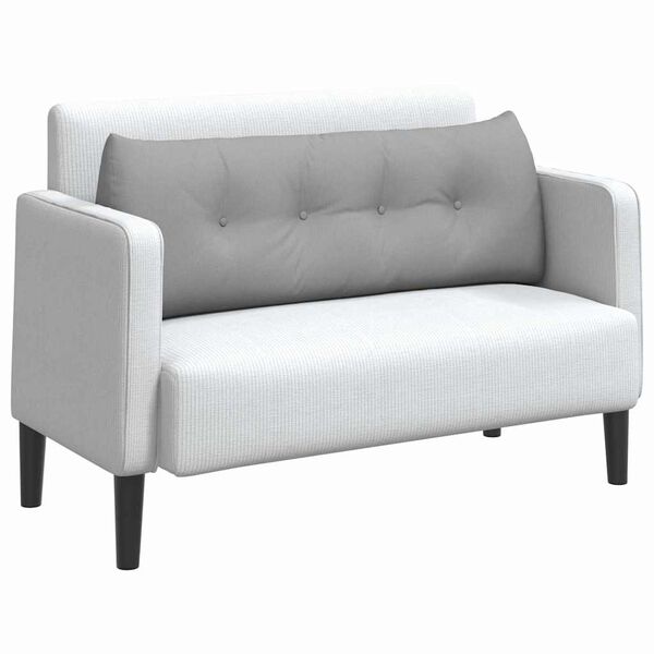 vidaXL Cuscino per Schiena Grigio Nuvola 140 x 24 x 50 cm Tessuto