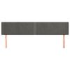 vidaXL Testiera ad Orecchio Grigio Scuro 163x16x78/88 cm in Velluto