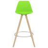 vidaXL Sgabelli da Bar 4 pz Verdi in PP e Legno Massello di Faggio