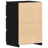 vidaXL Armadio da Notte con cassetto Rovere Nero 40 x 35 x 62,5 cm
