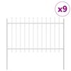 vidaXL Recinzione per Giardino 9 pcs Bianco 15,3 x 1 m