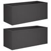 vidaXL Vaso da giardino 2 pz Nero 100 x 40 x 40 cm