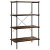 vidaXL Scaffale con 4 Mensole Nero e Naturale 80x40x130 cm