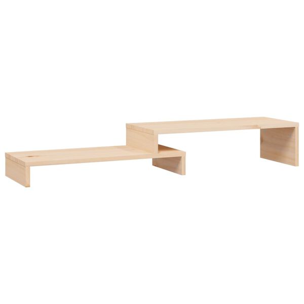 vidaXL Supporto per Monitor (52-101)x22x14 cm Legno Massello di Pino