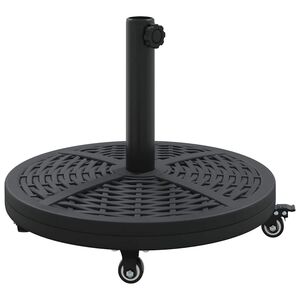 vidaXL Base per ombrellone 15.2 kg Nero Ferro Circolare