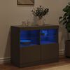 vidaXL Credenza con Luci LED Nera 81x37x67 cm