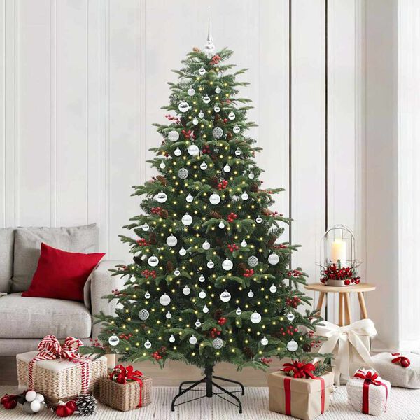 vidaXL Albero di Natale artificiale con 300 LED Verde 210 cm