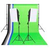 vidaXL Kit di Illuminazione da Studio con Fondali e Softbox