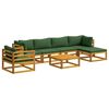 vidaXL Set di divani 7 pz Naturale Legno di Acacia Massello