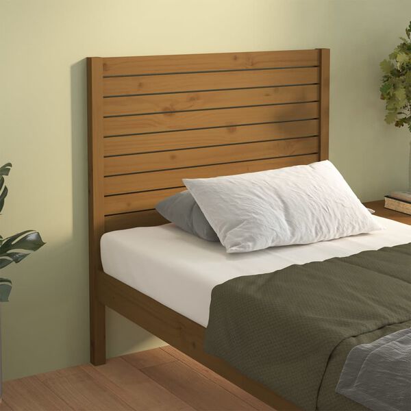 vidaXL Testiera per Letto ambra 106x4x100 cm in Legno Massello di Pino
