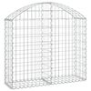 vidaXL Cesto Gabbione ad Arco 100x30x80/100 cm Ferro Zincato