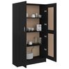 vidaXL Libreria Nera 82,5x30,5x150 cm in Legno Multistrato