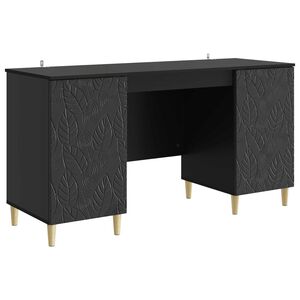 vidaXL Scrivania Nero 142,5 x 50 x 75 cm Legno ingegnerizzato