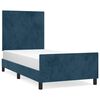vidaXL Giroletto senza Materasso Blu Scuro 90x190 cm in Velluto
