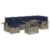 vidaXL Set Divani da Giardino 8 pz con Cuscini Grigio in Polyrattan