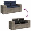 vidaXL Set Divani Giardino 7 pz con Cuscini Marrone Polyrattan Acacia