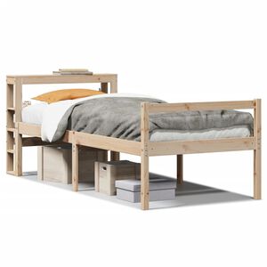 vidaXL Letto per Anziani con Testiera 75x190 cm Legno Massello di Pino
