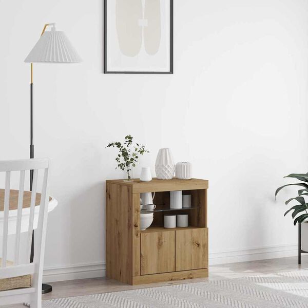 vidaXL Credenza Marrone 60.5 x 37 x 67 cm Legno multistrato