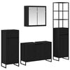 vidaXL Set di mobili per il bagno 4 pz Rovere Nero