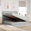 vidaXL Letto con contenitore e LED Grigio chiaro 160 x 200 cm Velluto
