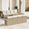 vidaXL Set Divano da Giardino 9 pcs Beige e Crema polyrattan