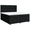 vidaXL Giroletto a Molle con Materasso Nero 200x200 cm in Tessuto