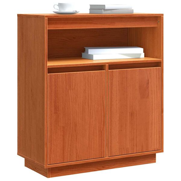 vidaXL Credenza Marrone cerato 70 x 34 x 80 cm Pino massello
