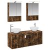 vidaXL Set di Armadi da Bagno 5 pz Rovere Fumo Legno ingegnerizzato