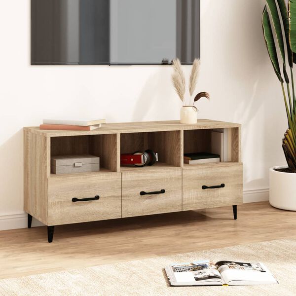 vidaXL Mobile Porta TV Rovere Sonoma 102x35x50 cm Legno Multistrato