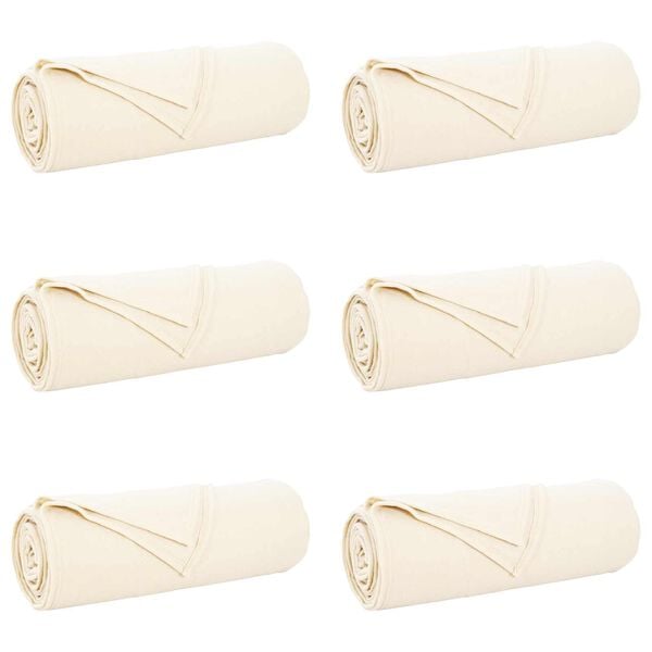vidaXL Coperte da Pile 6 pcs Crema 210 x 140 cm Panno