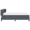 vidaXL Letto a molle con materasso Grigio scuro 140 x 200 cm Velluto