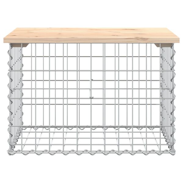 vidaXL Panca Giardino Design Gabbione 63x44x42 cm Legno Massello Pino