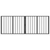 vidaXL Cancello per cani 2 pz Nero 80 x 60 cm Acciaio zincato