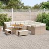 vidaXL Set Divano da Giardino 13 pcs Beige e Crema polyrattan