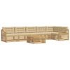 vidaXL Set di divani da esterno 7 pz Bianco e Beige Poliestere