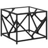 vidaXL Tavolini con Piano in Vetro Trasparente 2 pz 50x50x41cm Acciaio