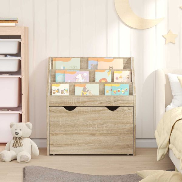 vidaXL Libreria per Bambini Rovere Sonoma 60 x 29,5 x 69 cm