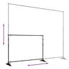 vidaXL Supporti per Fondali 2 pz Neri 305x243 cm in Acciaio