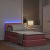 vidaXL Letto con contenitore e LED con led Rosa 90 x 200 cm Velluto